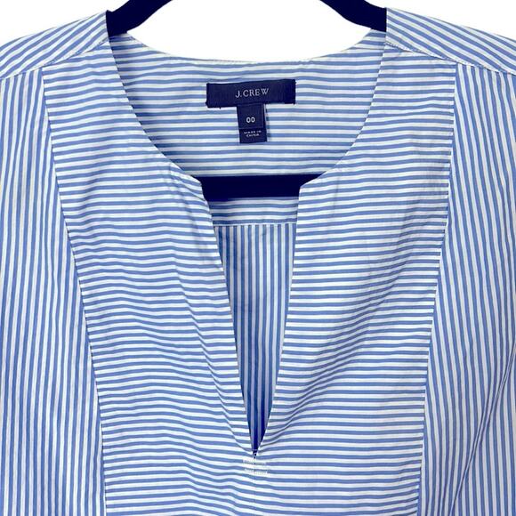J.crew Sleeveless side-zip top in stripe women’s size 00 - Picture 3 of 5